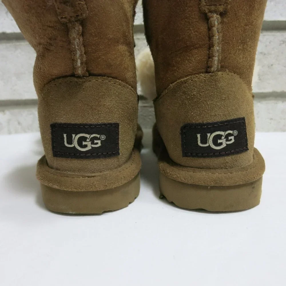 UGG Gita Kids Snow Boots PomPom Bow Insulated Child Footwear Winter Warm Boot 4